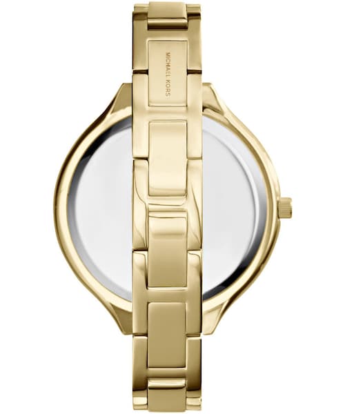 MICHAEL KORS(マイケルコース)の「Michael Kors Mid-Size Golden Stainless Steel Slim Runway Three-Hand Watch(アナログ腕時計・レディース・GOLD)」の2枚目の写真