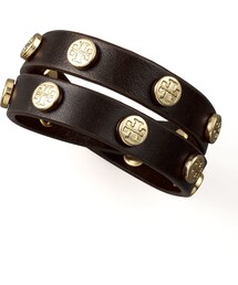 TORY BURCH | Tory Burch Logo-Studded Bracelet, Brown(ブレスレット)