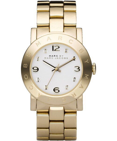 MARC by Marc Jacobs Amy Crystal Analog Watch with Bracelet, Yellow Golden