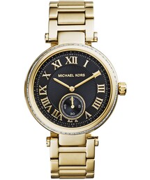 MICHAEL KORS | Michael Kors  Mid-Size Golden Stainless Steel Skylar Three-Hand Glitz Watch(アナログ腕時計)