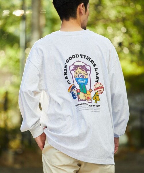 COLEMAN(コールマン)の「別注 ランタンアイコン バックプリント L/S TEE(その他・メンズ・ホワイト/グレー/チャコールグレー/ダークブラウン・M)」の7枚目の写真
