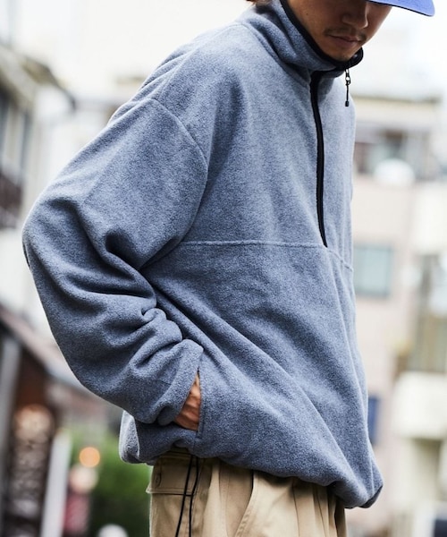 激レア ロゴ入総柄ハーフジップジャケット超入手困難 ハーフジップアップロゴ刺繍ビッグスウェット/ Half Zip-up Logo