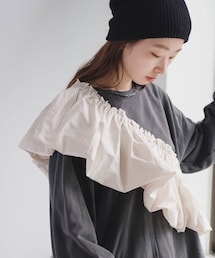 Kastane | 【9.8(金)12:00発売/2023AWアイテム】ギャザーフリルカラー(その他トップス)