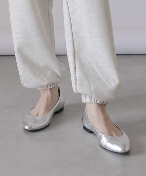 RIVE DROITE(リヴドロワ)の「【FABIO RUSCONI(ファビオルスコーニ)】メタリックフラットバレエ(バレエシューズ・レディース・シルバー・36/37/38)」の1枚目の写真