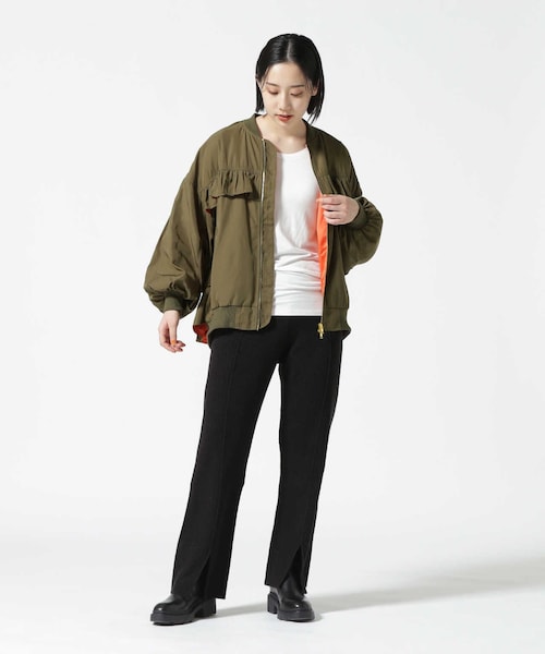 リズレー バックフリルMA1 カーキ Risley(リズレー) バックフリルMA-1