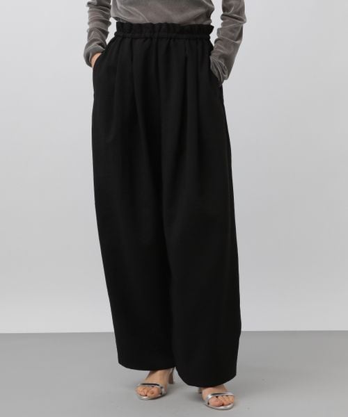 スラックスコクーンボリュームパンツ M 黒 新品 apart by lowrys セール】スラックスコクーンボリュームパンツ（スラックス）｜A
