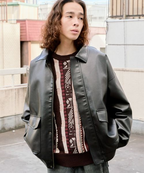 PAGEBOY（ページボーイ）の「フェイクレザージップブルゾン（）」 - WEAR