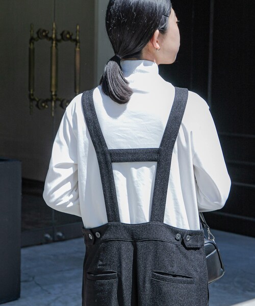 FORK&SPOON（フォークアンドスプーン）の「FORK&SPOON タートルネックカットソー（トップス・レディース・OFF/BLACK・1）」の4枚目の写真