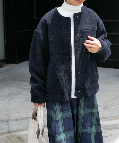 FORK&SPOON（フォークアンドスプーン）の「FORK&SPOON タートルネックカットソー（トップス・レディース・OFF/BLACK・1）」の11枚目の写真