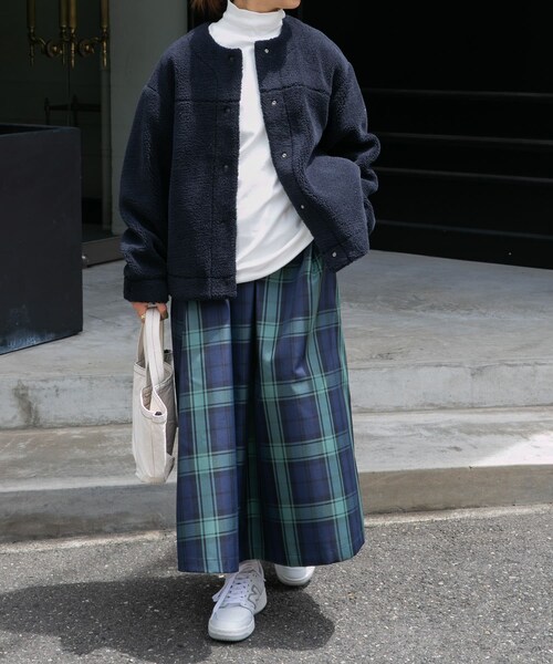 FORK&SPOON（フォークアンドスプーン）の「FORK&SPOON タートルネックカットソー（トップス・レディース・OFF/BLACK・1）」の12枚目の写真