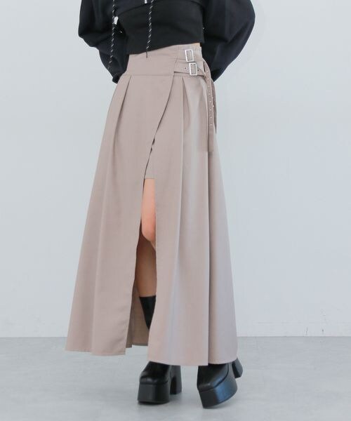 PAGEBOY(ページボーイ)の「ドッキングラップスカート(スカート・レディース・ブラック09/グレー13/チャコールグレー18・F)」の21枚目の写真