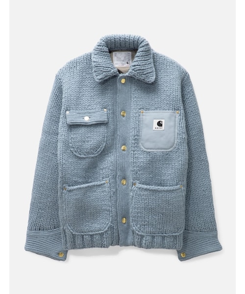 ジャケット・アウター sacai Carhartt WIP Knit Jacket Michigan Sacai x Carhartt WIP Knit Michigan Jacket Black Men's - FW23 - US