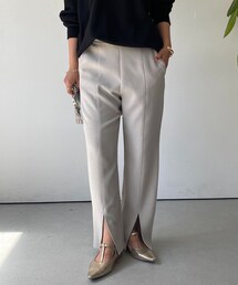 un dix cors（アンディコール）の「ドビー織裏毛スリットパンツ（パンツ・レディース）」