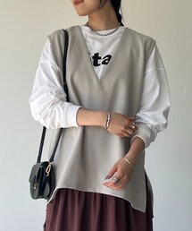 un dix cors（アンディコール）の「ドビー織裏毛ベスト（トップス・レディース）」