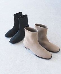 un dix cors | 《予約》CONTROL FREAK/ニットショートブーツ(ブーツ)