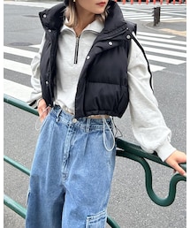 INGNI | 【秋の新作】【WEB先行】クロップド丈中綿ベスト(ジャケット/アウター)