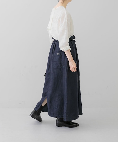 Vlas Blomme(ヴラスブラム)の「Vlas Blomme KL Denim スカート(スカート・レディース・Navy・FREE)」の3枚目の写真