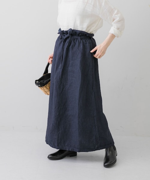 Vlas Blomme(ヴラスブラム)の「Vlas Blomme KL Denim スカート(スカート・レディース・Navy・FREE)」の1枚目の写真