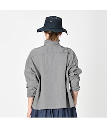 【美品】45R　フォーティーファイブアール　シャツデニムのカットワークMシャツ 美品 45R フォーティーファイブアール シャツデニムのカット