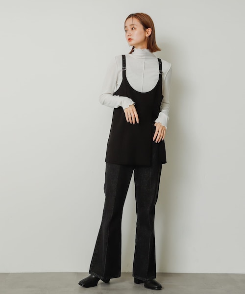 SENSE OF PLACE by URBAN RESEARCH（センスオブプレイスバイアーバンリサーチ）の「メローハイネックトップ（トップス・レディース・OFF WHITE/CHARCOAL/BLACK/ORANGE・one）」の3枚目の写真
