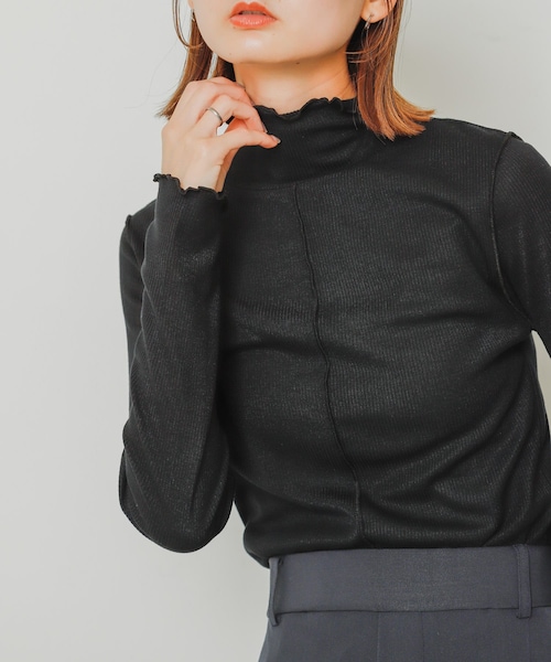 SENSE OF PLACE by URBAN RESEARCH（センスオブプレイスバイアーバンリサーチ）の「メローハイネックトップ（トップス・レディース・OFF WHITE/CHARCOAL/BLACK/ORANGE・one）」の17枚目の写真