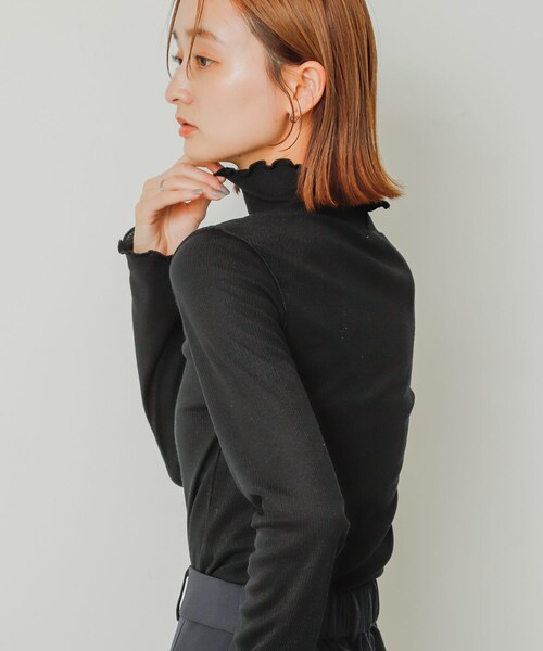 SENSE OF PLACE by URBAN RESEARCH（センスオブプレイスバイアーバンリサーチ）の「メローハイネックトップ（トップス・レディース・OFF WHITE/CHARCOAL/BLACK/ORANGE・one）」の16枚目の写真