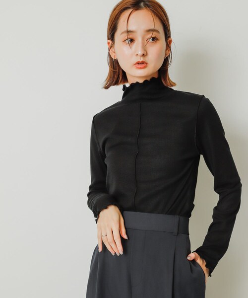 SENSE OF PLACE by URBAN RESEARCH（センスオブプレイスバイアーバンリサーチ）の「メローハイネックトップ（トップス・レディース・OFF WHITE/CHARCOAL/BLACK/ORANGE・one）」の18枚目の写真