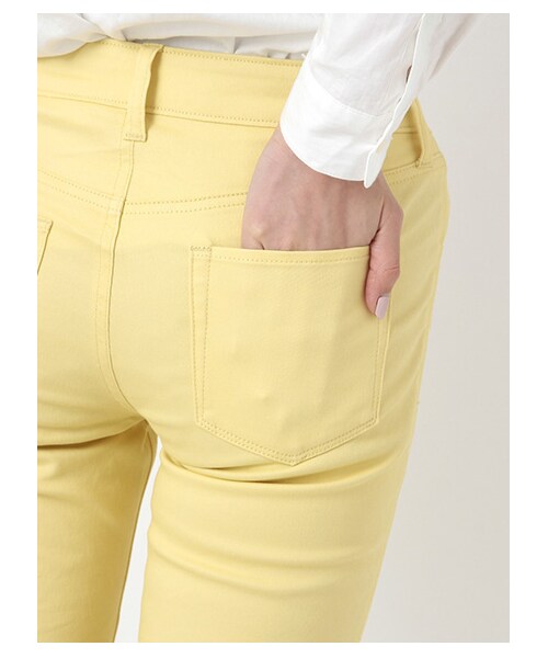 E hyphen world gallery（イーハイフンワールドギャラリー）の「ムジカラースキニーパンツ（パンツ・レディース・オフホワイト/ブラック/イエロー/ライトグリーン/ネイビー・S/M/L）」の10枚目の写真