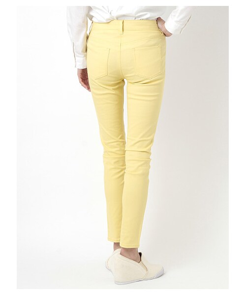 E hyphen world gallery（イーハイフンワールドギャラリー）の「ムジカラースキニーパンツ（パンツ・レディース・オフホワイト/ブラック/イエロー/ライトグリーン/ネイビー・S/M/L）」の8枚目の写真