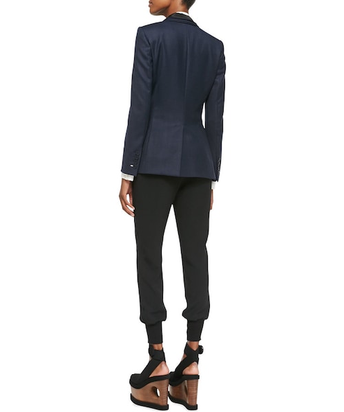 STELLA McCARTNEY（ステラマッカートニー）の「Stella McCartney Ric Rac Tux-Stripe Trousers, Black（その他パンツ・レディース・BLACK・46/12/44/10/48/14/36/2/38/4/42/8/40/6）」の2枚目の写真