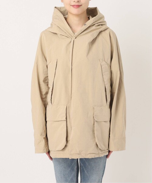 DEUXIEME CLASSE - 定価5.2万 2023AW ミューズ ドゥーズィエムクラス レミレリーフ REMI RELIEF フードショート丈 ブルゾン M/ベージュ 【2400014375879】 MUSE de Deuxieme classe（ミューズデドゥーズィエムクラス）の