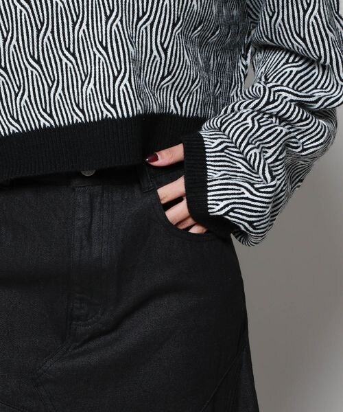 PAGEBOY（ページボーイ）の「コーティングデニムスカート（スカート・レディース・ブラック09・S/M）」の14枚目の写真