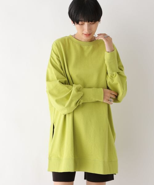 LEPSIM（レプシィム）の「裏毛袖ボタンチュニックワンピース