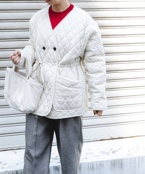 FORK&SPOON（フォークアンドスプーン）の「『洗濯可』FORK&SPOON ウーステッドヤーンクルーネックニット（トップス・レディース・IVORY/RED/BLKxIVO/DARKBLUE・1）」の9枚目の写真