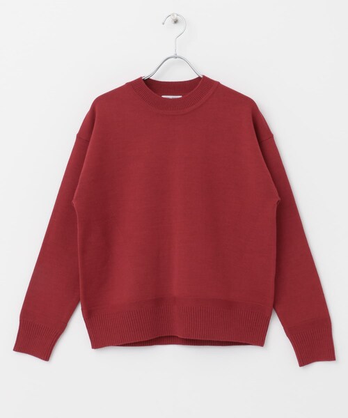 FORK&SPOON（フォークアンドスプーン）の「『洗濯可』FORK&SPOON ウーステッドヤーンクルーネックニット（トップス・レディース・IVORY/RED/BLKxIVO/DARKBLUE・1）」の11枚目の写真