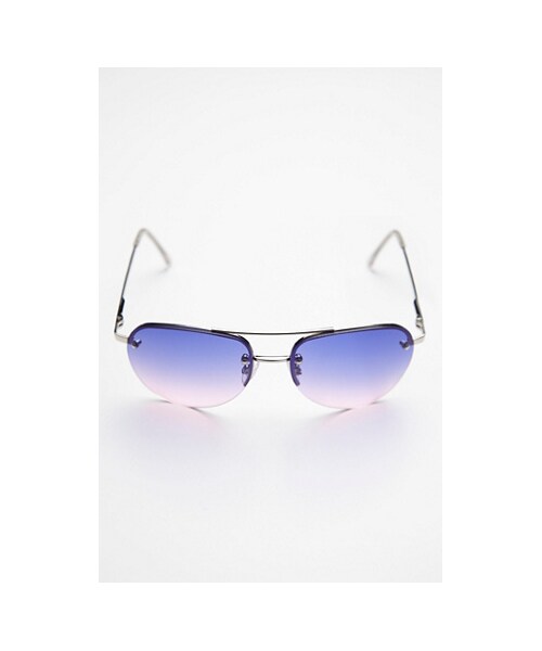 FREE PEOPLE（フリーピープル）の「Free People Queen of California Rimless Aviator（サングラス・レディース・Blue・One Size）」の6枚目の写真