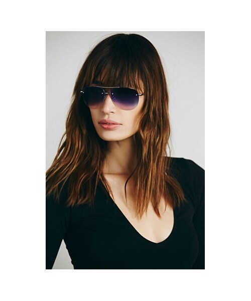 FREE PEOPLE（フリーピープル）の「Free People Queen of California Rimless Aviator（サングラス・レディース・Blue・One Size）」の7枚目の写真