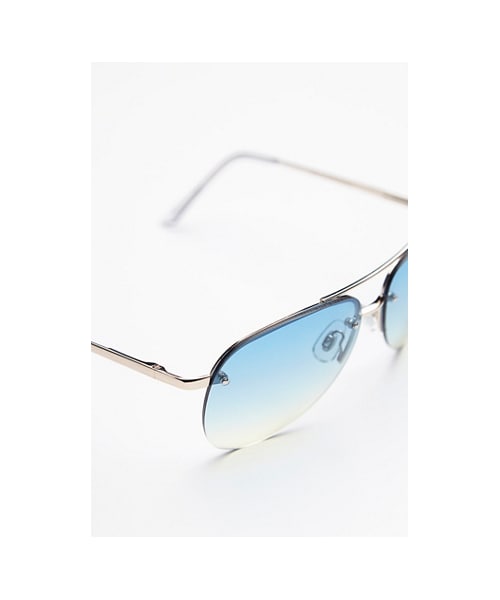 FREE PEOPLE（フリーピープル）の「Free People Queen of California Rimless Aviator（サングラス・レディース・Blue・One Size）」の4枚目の写真