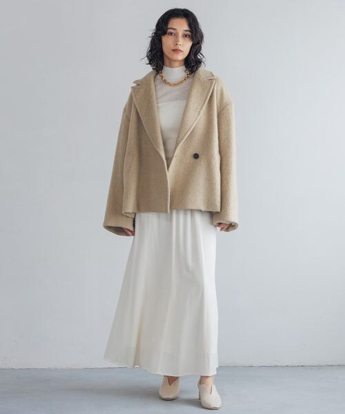 A part by（アパートバイ）の「ヘリンボーンモヘアコート/WEB先行予約