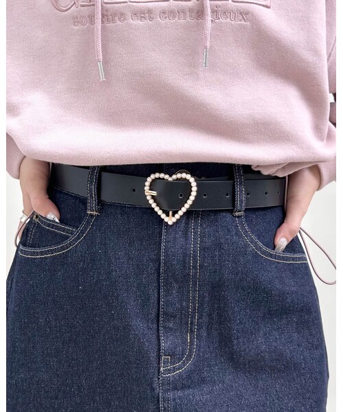 INGNI（イング）の「【秋の新作】ハートバックルベルト（その他・レディース・ﾊﾟｰﾙ/ﾋﾞｼﾞｭｰ・-）」の4枚目の写真