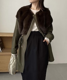 CAPRICIEUX LE'MAGE | 【サイズ展開あり】【リバイバルアイテム】ファードッキングモッズコート(ジャケット/アウター)