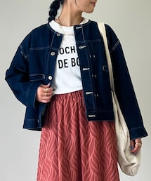 un dix cors | ノーカラーデニムジャケット(ジャケット/アウター)