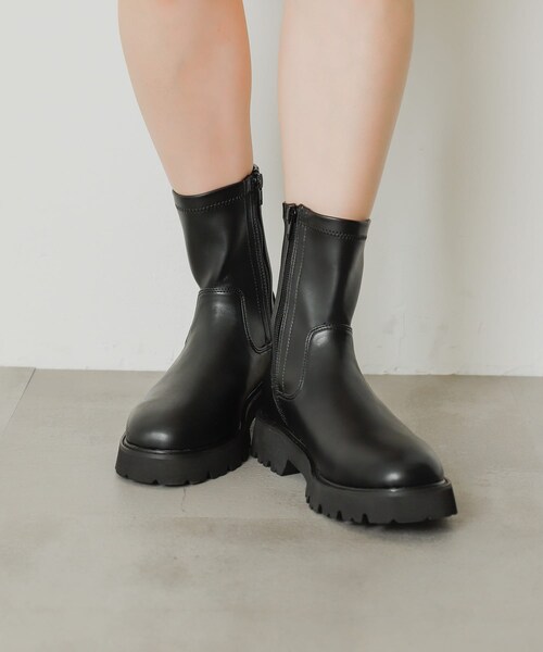 SENSE OF PLACE by URBAN RESEARCH（センスオブプレイスバイアーバンリサーチ）の「トラックソールブーツ（シューズ・レディース・IVORY/BLACK/BROWN・S/M/L）」の2枚目の写真