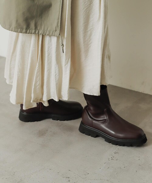 SENSE OF PLACE by URBAN RESEARCH（センスオブプレイスバイアーバンリサーチ）の「トラックソールブーツ（シューズ・レディース・IVORY/BLACK/BROWN・S/M/L）」の20枚目の写真