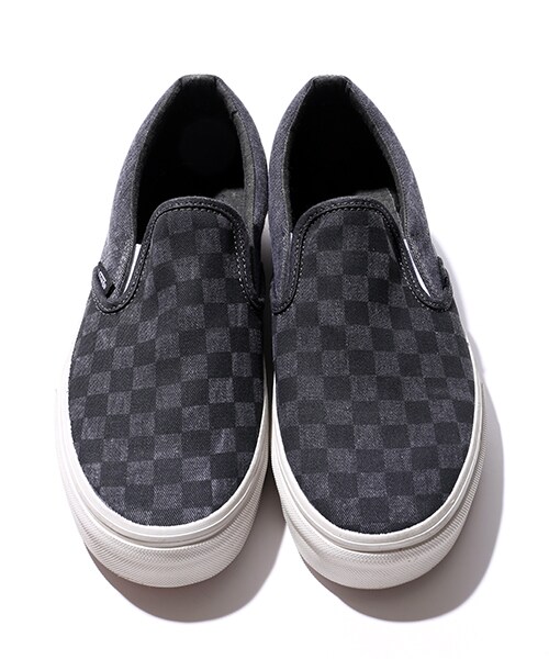 VANS（バンズ）の「CLASSICSLIPON WASHED CHECK（シューズ・メンズ・ブラック・8.0/9.0/10.0）」の5枚目の写真