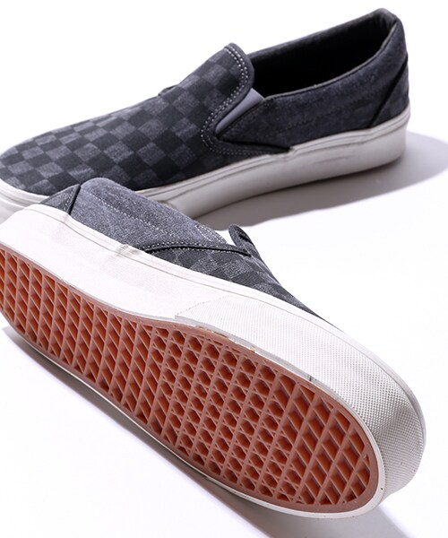 VANS（バンズ）の「CLASSICSLIPON WASHED CHECK（シューズ・メンズ・ブラック・8.0/9.0/10.0）」の9枚目の写真