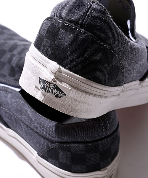 VANS（バンズ）の「CLASSICSLIPON WASHED CHECK（シューズ・メンズ・ブラック・8.0/9.0/10.0）」の8枚目の写真