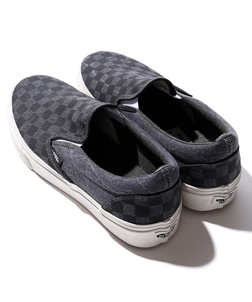 VANS（バンズ）の「CLASSICSLIPON WASHED CHECK（シューズ・メンズ・ブラック・8.0/9.0/10.0）」の7枚目の写真