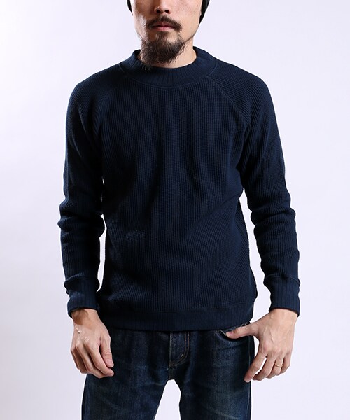 FREAK'S STORE(フリークスストア)の「モックネックワッフルプルオーバー(トップス・メンズ・ホワイト/グレー/ネイビー・M/L)」の3枚目の写真