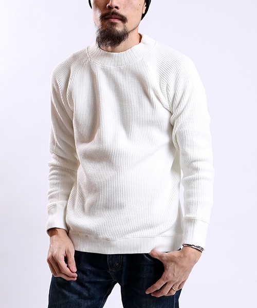 FREAK'S STORE(フリークスストア)の「モックネックワッフルプルオーバー(トップス・メンズ・ホワイト/グレー/ネイビー・M/L)」の1枚目の写真